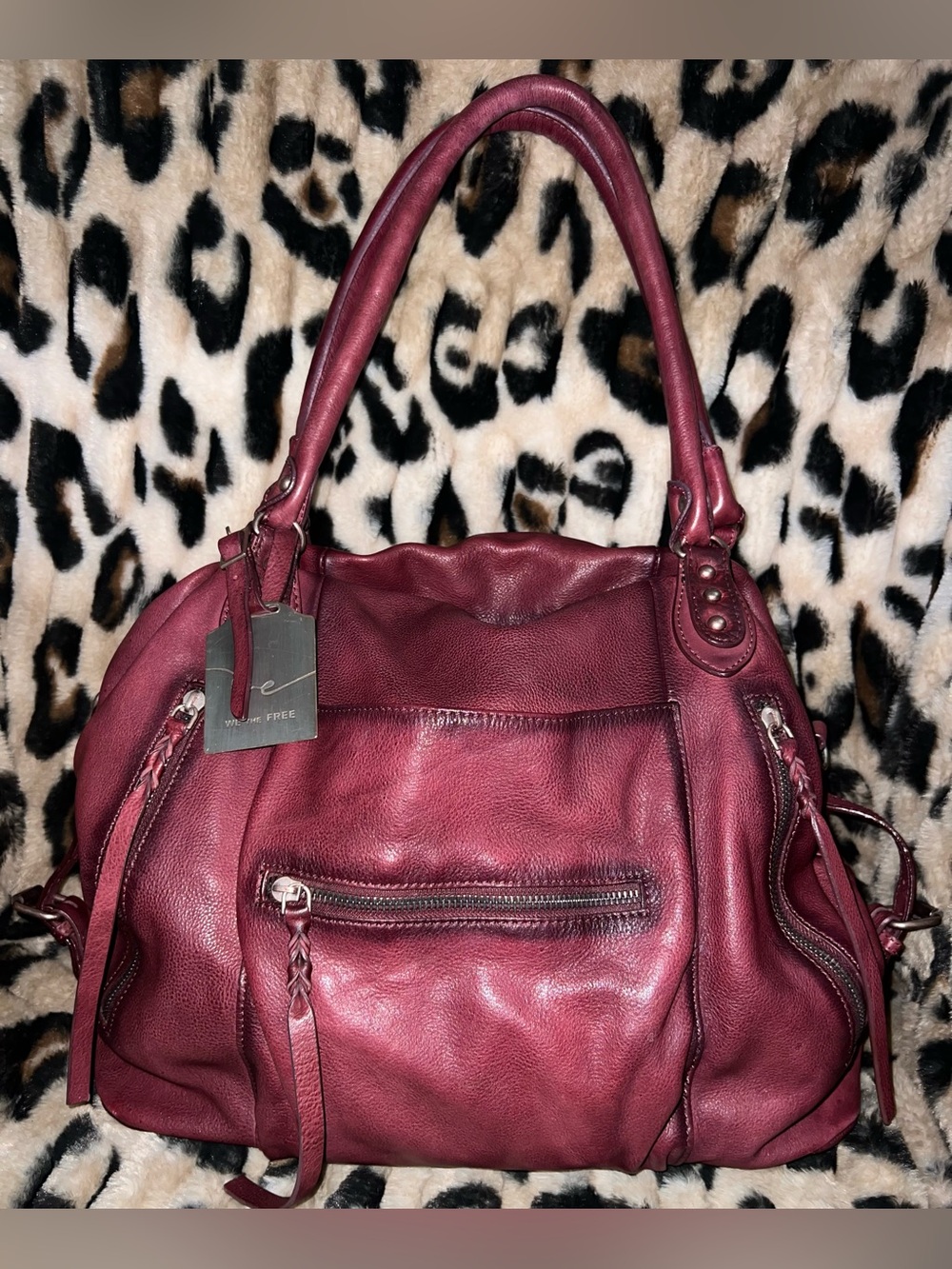 Free People Emerson Tote purse satchel full size Red Rock